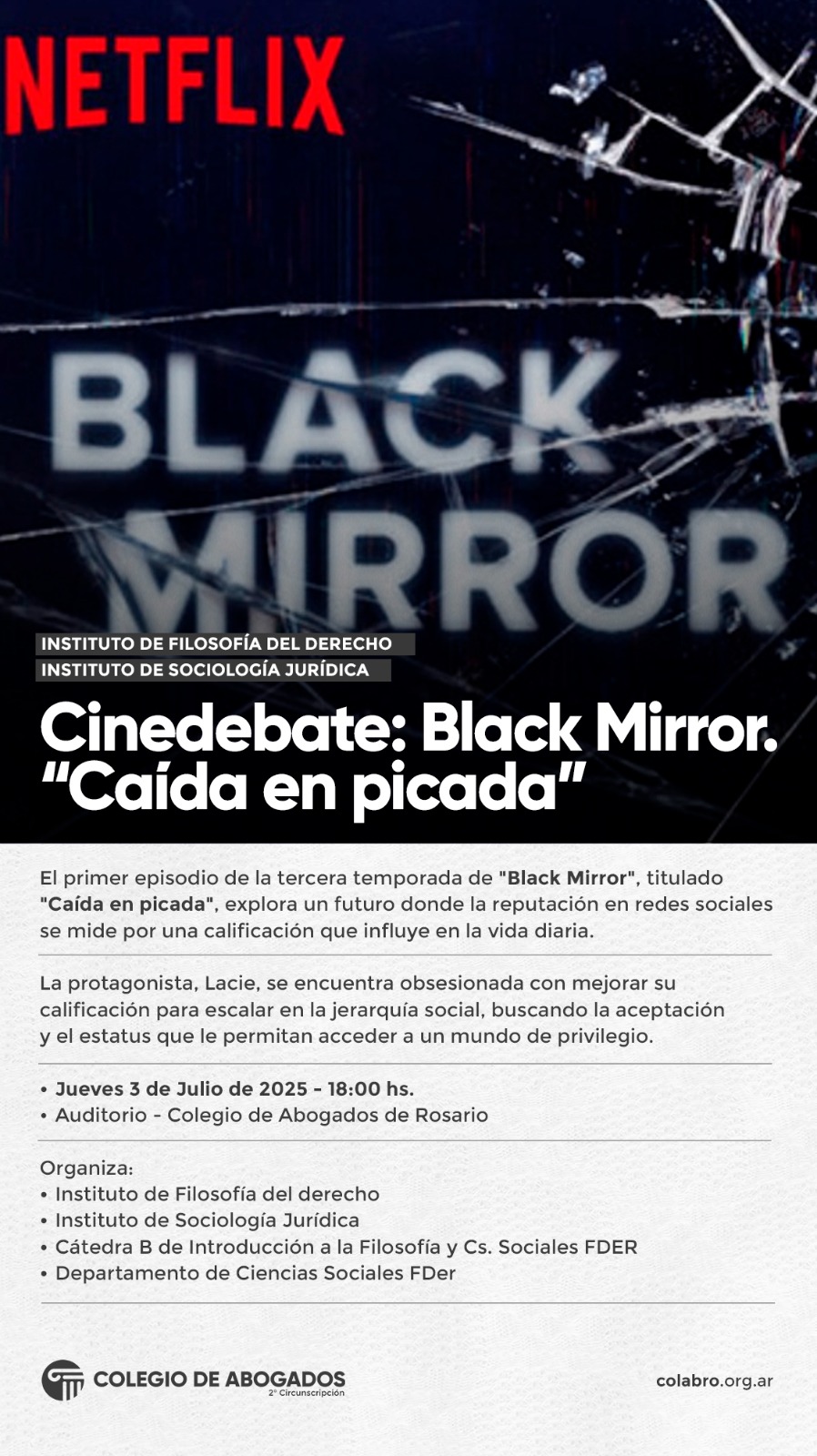 Cinedebate Black Mirror - “Caída en picada” - 03/07/2025